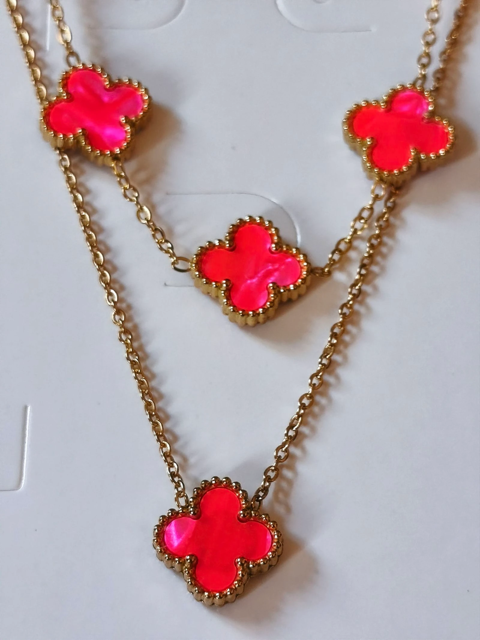 Conjunto de trevo colar, pulseira e brincos – photo 4